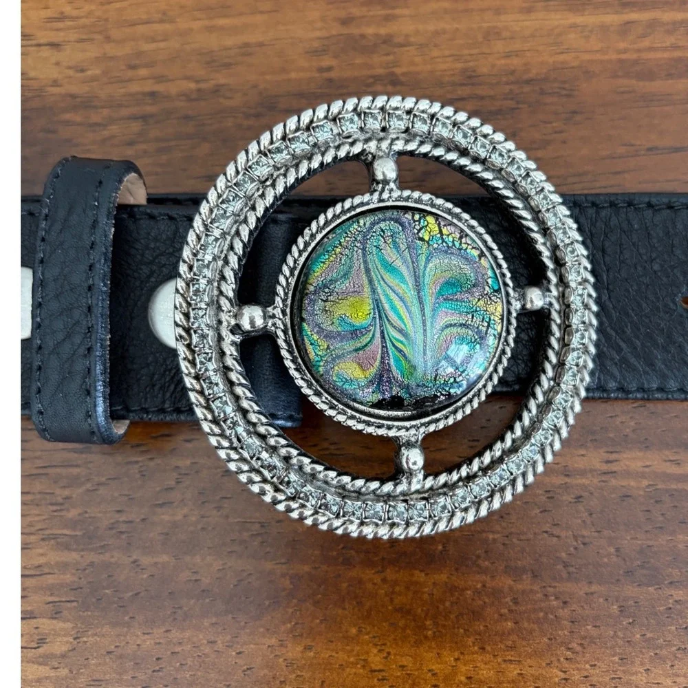 Leatherock Belt Size 34‎ woman's ornate blingy